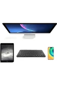 B380 Bluetooth Bağlantılı Ince Tasarım Ipad Ile Uyumlu Telefon Tablet Için Türkçe Q Klavye Siyah - 4
