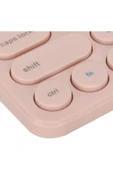B380 Bluetooth Bağlantılı Ince Tasarım Ipad Ile Uyumlu Telefon Tablet Için Q Klavye Pembe - 7