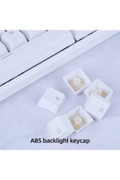 Leaven K550 Kablolu Klavye Led RGB 87 Tuşlu Mekanik Oyuncu Işıklı Siyah-Beyaz Klavye Mavi Switch - 3