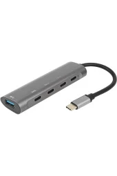 Macbook Şarj Uyumlu Type-C Destekli 60W Pd Tüm Bilgisayarlar İçin Şarj Uyumlu 5 in 1 Hub C268 - 4
