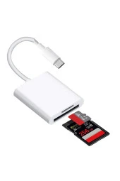 iPhone 15 Uyumlu Type-C Kart Okuyucu SD Kart Adaptörü TF Kart Okuyucu Disk Adaptörü ZR571 - 1