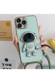 Galaxy A72 ile Uyumlu Ipli Boyun Askılı Astronot Figürlü Silikon Kılıf Pastel Renkli Epiphany Kılıf - 1