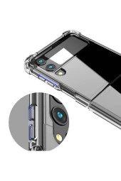 Galaxy Z Flip 4 ile uyumlu Kılıf Magsafe ile uyumlu Nitro AntiShock Transparan Köşeler Airbag Koruma thumbnail 4