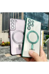 Samsung Galaxy S23 Plus ile Uyumlu Kamera Korumalı Kılıf Kablosuz Şarj Uyumlu Wireless Şarj Özellik thumbnail 2