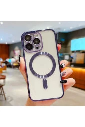 iPhone 14 Pro Max ile uyumlu Kamera Korumalı Kılıf Magsafe ile uyumlu Wireless Power-Magnet Kılıf thumbnail 1