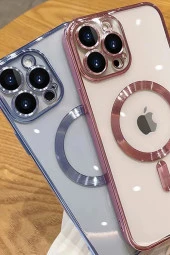 iPhone 14 Pro ile uyumlu Kamera Korumalı Kılıf Magsafe ile uyumlu Wireless Power-Magnet Kılıf thumbnail 3