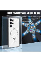 Samsung Galaxy S22 Plus ile Uyumlu Kamera Korumalı Kılıf Kablosuz Şarj Uyumlu Wireless Şarj Özellik thumbnail 3