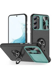 Galaxy S23 ile Uyumlu Kılıf Halka Tutucu Kamera Korumalı Kılıf Slayt Kapak Güçlendirilmiş TPU thumbnail 1