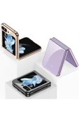 Samsung Galaxy Z Flip 5 ile uyumlu Kılıf 180° Açılıp Kapanabilir Kamera Lens Koruma thumbnail 5
