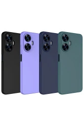 Realme C55 ile Uyumlu Kılıf Kadife Iç Yüzey Silikon Z-Mara Lansman Vieri Kılıf Koyu Yeşil thumbnail 2