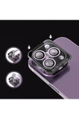 iPhone 14 Plus ile uyumlu Görüş Açısını Bozmayan Z-CL-12 Premium Advice Safir Kamera Lens Koruma thumbnail 7