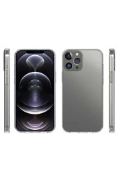 iPhone 15 Pro Max ile uyumlu Kılıf Süper Şeffaf ve pürüzsüz Silikon Kapak thumbnail 4