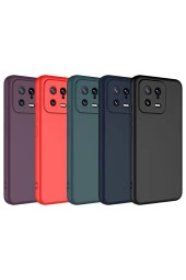 Xiaomi Mi 13 ile Uyumlu Kılıf Kadife Iç Yüzey Silikon Z-Mara Lansman Vieri Kılıf Kırmızı thumbnail 2