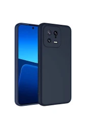 Xiaomi Mi 13 ile Uyumlu Kılıf Kadife Iç Yüzey Silikon Z-Mara Lansman Vieri Kılıf Lacivert thumbnail 1