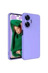 Realme C55 ile Uyumlu Kılıf Kadife Iç Yüzey Silikon Z-Mara Lansman Vieri Kılıf Lila thumbnail 1