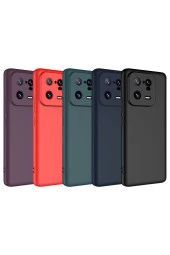 Xiaomi Mi 13 Pro ile Uyumlu Kılıf Kadife Iç Yüzey Silikon Z-Mara Lansman Vieri Kılıf Koyu Mor thumbnail 2