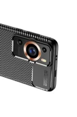 Huawei P60 Pro ile Uyumlu Kılıf Karbon Delüx Parmak Izi Yapmayan Ultra Slim Tpu Silikon Siyah thumbnail 7