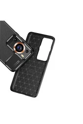 Huawei P60 Pro ile Uyumlu Kılıf Karbon Delüx Parmak Izi Yapmayan Ultra Slim Tpu Silikon Siyah thumbnail 3