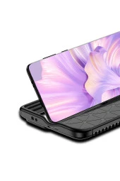 Huawei P60 Pro ile Uyumlu Kılıf Karbon Delüx Parmak Izi Yapmayan Ultra Slim Tpu Silikon Siyah thumbnail 4