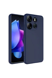 Tecno Spark Go 2023 ile Uyumlu Kılıf Kadife Iç Yüzey Silikon Z-Mara Lansman Vieri Kılıf Lacivert thumbnail 1