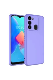 Tecno Spark 8C ile Uyumlu Kılıf Kadife Iç Yüzey Silikon Z-Mara Lansman Vieri Kılıf Lila thumbnail 1