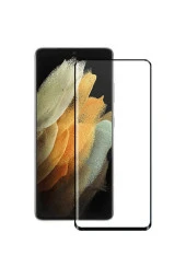 Galaxy S23 Fe ile Uyumlu Ekran Koruma Nano Kenarları Sert Seramic Siyah Çerçeveli 9H Sağlamlık thumbnail 1