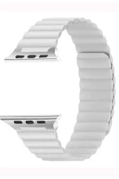 Apple Watch Kayış 44 Mm Deri Beyaz - 1