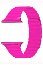Apple Watch Kayış 42 Mm Deri Pembe - 1
