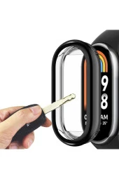 Xiaomi Mi Band 8 ile uyumlu Ekran Koruma Tam Kapatan Önü Kapalı Serendipity Tam Kapatan Ekran Koruma - 4