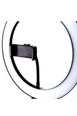 LED Işıklı Halka 14 Inch Selfie yayıncı makyaj Işığı 210 cm Tripod - 4