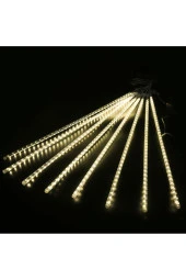 45 Cm 8 Adet Noel Yılbaşı Özel Gün Nişan Düğün Kutlama Işığı Led Ampül Saçak Model Sarı Aydınlatma - 3