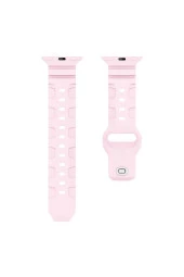 Apple Watch ile uyumlu Kayış 42/44/45/49mm Kauçuk Spor Esnek Düğmeli Toka Ripple Silikon Kordon - 3