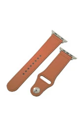 Apple Watch 38mm Deri Kordon Kayış Kahverengi - 1