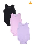 Babyhola %100 Pamuk 3'lü İnterlok Badi Zıbın Set 3727 - 1