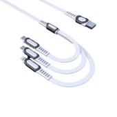 Konfulon DC19 3in1 Esnek USB Şarj Kablosu 1.3M 3A - 1