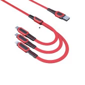 Konfulon DC19 3in1 Esnek USB Şarj Kablosu 1.3M 3A - 3