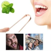 Marydien Bakır Oil Pulling Yağ Çekme Dil Plak Temizleme Aleti Dil Fırçası Sıyırıcı Dil Kaşığı - 6