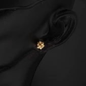 14 Ayar Dorika Toplu Sarı Altın Küpe thumbnail 4