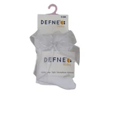 DEFNE DÜZ RENK KURDELALI KIZ BEBEK KİLOTLU ÇORAP - 2