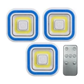 Powermaster PM-6936 Cob Ledli Pilli Uzaktan Kumandalı Üçlü Lamba - 1