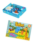 Safari Puzzle ve Kutuplar Puzzle Seti - 1