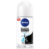 Nivea Invisible Pure Black White Kadın Deodorant Roll-On 50 ml - 1