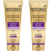 Restorex Collagen Ve Biotin Dolgunlaştırıcı Saç Bakım Kremi 250 ml 2 ADET - 1