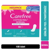 Carefree Cotton Feel Normal Parfümsüz Günlük Ped 100 lü - 1
