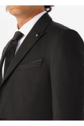 Süvari Normal Bel Slim Fit Siyah Erkek Takım Elbise TK1020000259 - 3