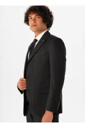 Süvari Normal Bel Slim Fit Siyah Erkek Takım Elbise TK1020000259 - 5