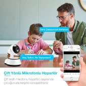 ALLY 1080P HD Gece Görüşlü Hareket Sensörlü WIFI Güvenlik Kamerası thumbnail 4