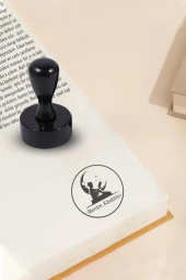 Kişiye Özel Kitap Mührü İsim Yazılı Kitap Mührü ve Istampa Set R5814-04 - 1