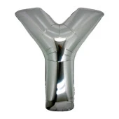 Y Harf Folyo Balon Gümüş Renk 40 inç - 1