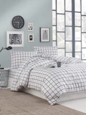 NÇ106 MİSSLİNDAHOME %100 Pamuklu Çift Taraflı Çift Kişilik Nevresim Takımı - 2